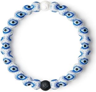 Lokai Silicone Beaded Bracelet for Women & Men, Evil Eye Silicone Collection - (Small, 6 Inch Circumference) - Silicone Jewelry Fashion Bracelet Slides-On for Comfortable Fit