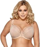 Selente My Secret Women's Soft Bra Large Sizes (D-Cup to K-Cup) Made in The EU with Exclusive Laundry Net, Beige, 38E