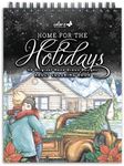 ColorIt Home for the Holidays, Christmas Coloring Book for Adults, 50 Nostalgic Illustrations of Holiday Scenes and Traditions, Thick Perforated Paper, Spiral Binding, Hardback Book Cover, Ink Blotter