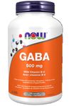 NOW Supplements GABA (Gamma-Aminobutyric Acid) 500mg Plus Vitamin B-6 Capsules, 200 Count