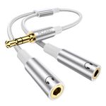 MOSWAG Audio Splitter Audio Splitter 3.5mm Splitter 2 Way Audio Splitter Stereo Audio Y Cable Earphone Jack Adapter for IPhone Samsung PS4 Switch Tablets PC Laptop MP3