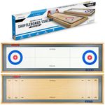 GoSports Shuffleboard and Curling 2 in 1 Board Game, White