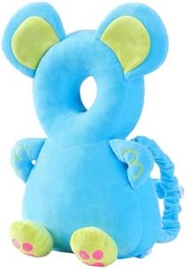 JunNeng Baby Head Protector Backpack,Toddler Walker Fall Head Protection,Blue Mouse