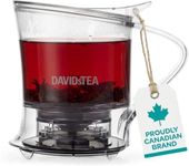 DAVIDsTEA 16 oz Bottom‑Dispensing Tea Steeper with Fine Nylon Infuser – BPA‑Free Tritan, Drip‑Free Loose Leaf Tea Maker (Hot & Iced)