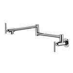 Sumerain Pot Filler Faucet Wall Mounted Stove Pot Filler in Chrome Finish