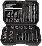 26 Pcs Screw Extractor Bolt Extractor Set and Left-Hand Drill Bit Set, with Hex Adapter, Easy Out Stripped Screw Remover Socket Set Tool for Stripped, Damaged, Rusted Bolts, Nuts&Screws