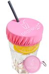 DRINKYD™ The Drink Cover for Alcohol Protection and Spiking Prevention - Washable & Reusable w/Keychain (1 Pack, Pink)