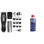 WAHL Bald and Buzz Cut Hair Clipper, Men's Head Shaver, Short Haircuts, Close Cutting Clippers, Black & Clipper Oil, Blade Oil for Hair Clippers, Beard Trimmers and Shavers, Lubricating Oils,118.3 ml