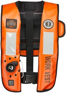 Mustang Survival - HIT Inflatable Work Vest for Adults (Orange & Black - One Size Fits All), Auto Hydrostatic, Enhanced Mobility and Reduced Heat Stress, 35 lb. of Buoyancy