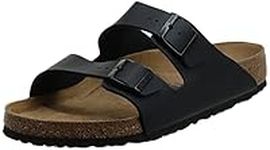 Birkenstock Shoes ARIZONA Smooth leather, homme Sandals, Black (Black)(51193), 9.5 UK (44 EU)