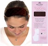 MILANO COLLECTION TopGrip Comfort Band for Medium Base Toppers, Adjustable Translucent Strap, Side Openings to Secure Your Wig or Topper, Includes Clips, Brown, Medium