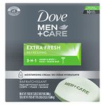 Dove Men + Care Body and Face Bar Soap For Men Leaves Skin Feeling Refreshed Extra Fresh Mens Soap With ¼ Moisturizing Cream 106 g 10 count