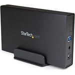 StarTech.com USB 3.1 Gen 2 External Hard Drive Enclosure for 3.5” SATA Drives - Fan-less UASP Enhanced Single Drive Enclosure (S351BU313)