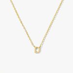 carlane Custom Initial Letter Necklaces Gold Plated Anti Tarnish Dainty Delicate Chain For Women and Girls (D Letter)