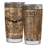 pinvgsbu Uncle Gifts From Niece Nephew Uncle Birthday Gifts Best Uncle Ever Gifts Fathers Day Birthday Gifts For Uncle Christmas Gifts for Uncle Coffee Cup Mug Travel Tumbler 20Oz