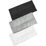 8cm Wide Black Headband for Women White Gray Stretchy Jersey Hair Band for Yoga Makeup Running (black+white+light gray)