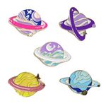 5 Pcs Planet Pins, Cute Explore Space Star Lapel Badges, Mini Funny Universe Planet Pin Jewelry Accessories Gift for Kids Friends for Clothing Hat Shirt Bag Decoration