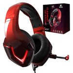 NEEDONE Gaming Headset with Microphone,Gaming Headphones Stereo 7.1 Surround Sound PS4 Headset 50mm Drivers,3.5mm Audio Jack Over Ear Headphones Wired for PC,PS4,PS5,Laptop,Mac,iPad