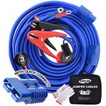 TOPDC Jumper Cables with Quick Connect Plug 1 Gauge 25 Feet 700Amp Heavy Duty Booster Cables with Carry Bag (1AWG x 25Ft)