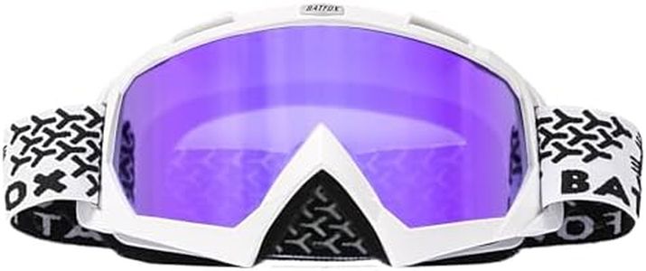 BATFOX Dirt Bike ATV Goggles Motorcycle Gear Riding Motocross Dirtbike 4-Wheeler MX DH Accessories Goggles Glasses for Men Women Youth UV400 Protection Dust-proof Anti-Slip Strap