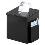 xydled Wall Mounted,Ballot&Donation Box with 50 Free Suggestion Cards,Metal Suggestion Box with Key Lock,Collection Box,Key Drop Box(Black),8.7"x 5.9"x7.1"inch