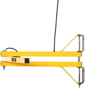 TPI Corporation 40-LDA Fostoria Loading Dock Arm – 40" Reach Dual Square 1-1/2 inch Steel Tubing, 120V, with Two Embedded outlets, Safety Yellow