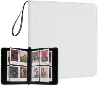 GOLDBARLEY 240 Pockets Portable Binder Large Photo Album Book For i-Type Square Polaroid Photos and Instax Wide Film Pictures (White)