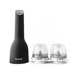 FinaMill USB Rechargeable Pepper Mill & Spice Grinder | Adjustable Coarseness, Ceramic Grinding Elements, One Touch Operation with LED Light | Includes 2 Quick-Change PRO Plus Pods | Midnight Black