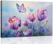 Floral Wall Art Decor Purple Bloomi