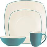 Noritake Colorwave Turquoise 4-Piece Place Setting, Square Shape