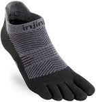 Injinji Women's Run Lightweight No-Show (Medium/Large, Black)