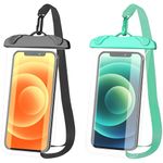 Ayawiss Waterproof Phone Pouch, 100% Waterproof Phone Case, Cellphone Dry Bag with Lanyard for iPhone 15 14 13 Pro Max Plus, Samsung, Pixel and Up to 7.7" - Beach Cruise Snorkeling Essential - 2 Pack