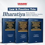 Taxmann’s Law and Practice Series – Bharatiya Nyaya Sanhita (BNS) | Bharatiya Nagarik Suraksha Sanhita (BNSS) | Bharatiya Sakshya Adhiniyam (BSA) | The Cornerstone Publication | 3 Books Set