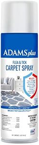 Adams Plus Flea & Tick Carpet Spray, Kills Fleas, Flea Eggs, Flea Larvae, Ticks, Ants, Roaches, Spiders, Waterbugs & Many Other Listed Nuisance Pests In The Carpet, Treats Up to 2,000 Sq Ft, 16 Ounces