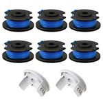 String Trimmer Replacement Spool Line, Compatible with Ryobi One+ AC14RL3A, Olt1832 Rac124, 0.065"/1.6mm Strimmer Line Replacement for Ryobi 18V 24V 40V Strimmer, Cordless Trimmer Line 11ft (8PCS)