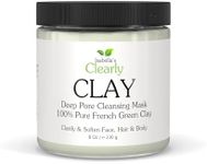 Clearly CLAY, Deep Pore Cleansing, Moisturising, Skin Softening Face Mask | 100% Pure French Green Clay for Acne, Blackheads, Dry Skin, Oily Skin, Aging | Non Drying Natural Mineral Clay (Bulk)