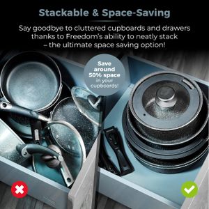 Tower Freedom 13-Piece Cookware Set – Non-Stick Pots and Pans