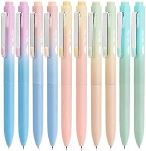 Mr. Pen- Retractable Gel Pens, 10 Pack, Black Ink, Gradient Barrel Gel Pens, Gel Pens Fine Point 0.5mm, Fast Dry Retractable Pens, Cute Pens, Gel Ink Pens, Aesthetic Pens for Journaling Fine Tip Pens