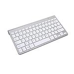 VELNA Mini Wireless Keyboard - 2.4G Small Computer Wireless Keyboards - Slim Compact External Keyboard for Laptop Tablet Windows PC - Plug & Play External Keyboard (Silver)