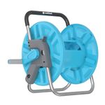 Cellfast Garden Reel ALUPLUS 1/2" 60m Aluminium Construction, Light, Convenient Transport and Storage of Hose, Prevents Twisting, 55-160, Blue