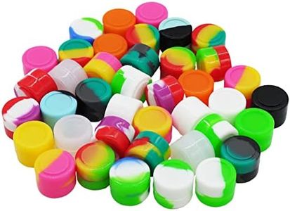 Pearwell 2ml Silicone Wax Containers Concentrate Sealed Oil Non-stick Jars (50), Multicolor