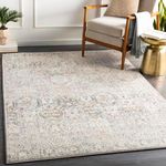 Mark&Day Area Rugs, 5x5 Geelbroek Traditional Tan/Ivory Square Area Rug, Grey Brown Beige Carpet for Living Room, Bedroom or Kitchen (5'3" Square)