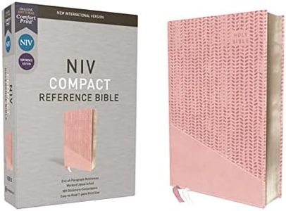 NIV, Reference Bible, Compact, Leathersoft, Pink, Red Letter, Comfort Print