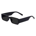 CREATURE MC stan Rectangle Retro Vintage Narrow Unisex Sunglasses Small Narrow Square Sun Glasses (SUN-089-BLK) (BLACK)