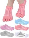 5 Pairs Stripe Toe Socks Finger Soc