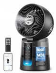 DREO TurboCool™ Misting Fan 516S, 20dB Smart 3 in 1 Ultrasonic Evaporative Air Cooler, 8m/s Desk Fans that Blow Cold Air, 150° Oscillating Cooling Fan for Bedroom, 6 Speeds, 2 Modes, Grey