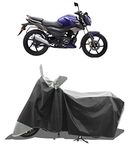 ROMEIZ - Two Wheeler - Scooty - Bike Cover for TVS Raider 125CC Cover with Water-Resistant and Dust Proof Premium 190T Fabric_White Stripe Large