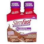 Slim Fast Advanced Nutrition, Meal Replacement Shake, 20g High Protein, Creamy Chocolate Ready To Drink, Gluten & Lactose Free, 4 Bottles x 325ml