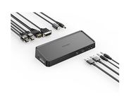 Kensington (SD3600) USB 3.0 Dual Display Universal Laptop Docking Station for Home Office, With HDMI, DVI outputs (includes DVI-VGA + DVI HDMI adapters)