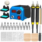 Wood Burning Kit,Wood Burning Tool,Digitally Adjustable Temperature Wood Burner Kit,Professional Wood Burner Tool Kit for Adults Beginners Craft,pyrography pen (LH55-Fine-pen-point)